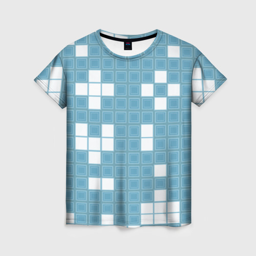 Женская футболка 3D с принтом Brick game - зимние танчики, вид спереди #2