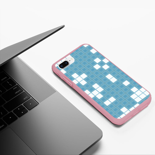 Чехол для iPhone 7Plus/8 Plus матовый Brick game - зимние танчики, цвет баблгам - фото 5