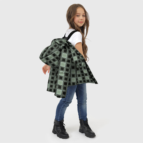Зимняя куртка для девочек 3D Brick game - узор, цвет черный - фото 6