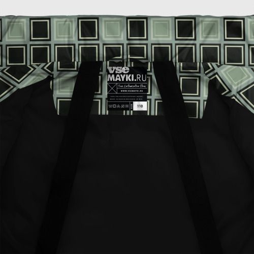 Зимняя куртка для девочек 3D Brick game - узор, цвет черный - фото 7