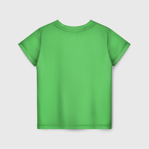 Детская футболка 3D с принтом Новогодняя проблема тираннозавра рекса, вид сзади #1