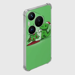 Чехол для Huawei Pura 70 Новогодняя проблема тираннозавра рекса - фото 2