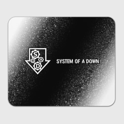 Прямоугольный коврик для мышки System of a Down glitch на темном фоне по-горизонтали