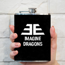 Фляга Imagine Dragons glitch на темном фоне - фото 2