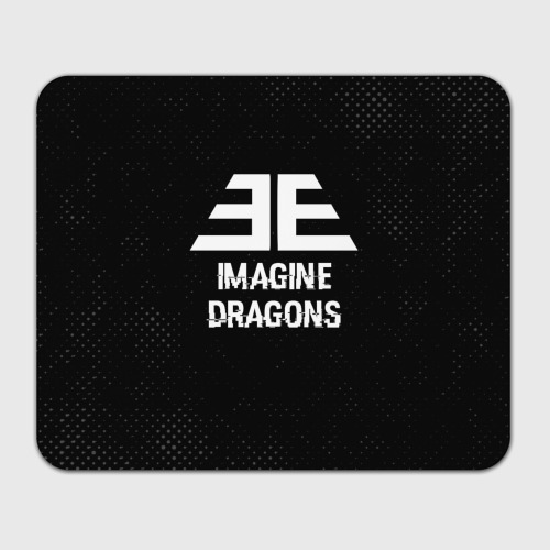 Прямоугольный коврик для мышки Imagine Dragons glitch на темном фоне