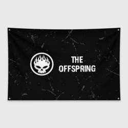 Флаг-баннер The Offspring glitch на темном фоне по-горизонтали