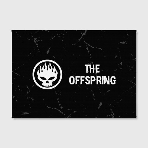 Холст прямоугольный The Offspring glitch на темном фоне по-горизонтали, цвет 3D печать - фото 2