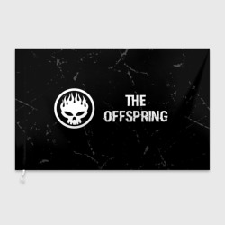 Флаг 3D The Offspring glitch на темном фоне по-горизонтали