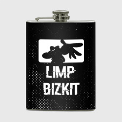 Фляга Limp Bizkit glitch на темном фоне