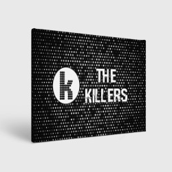 Холст прямоугольный The Killers glitch на темном фоне по-горизонтали