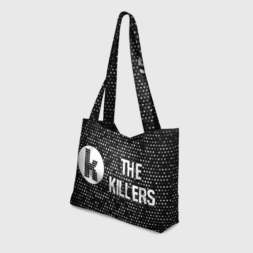 Пляжная сумка 3D The Killers glitch на темном фоне по-горизонтали - фото 3