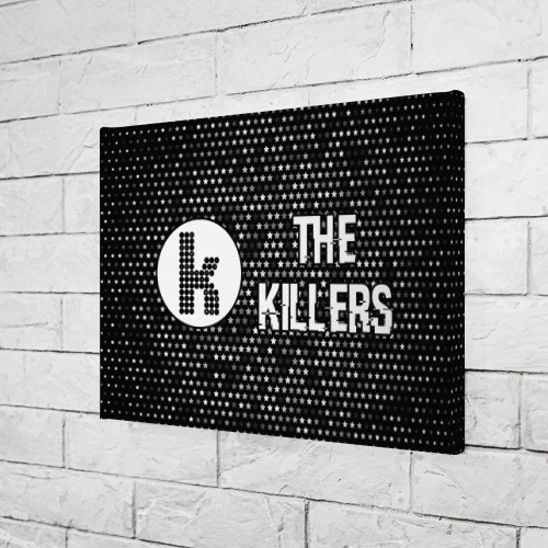 Холст прямоугольный The Killers glitch на темном фоне по-горизонтали, цвет 3D печать - фото 3