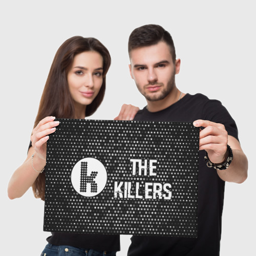 Холст прямоугольный The Killers glitch на темном фоне по-горизонтали, цвет 3D печать - фото 5