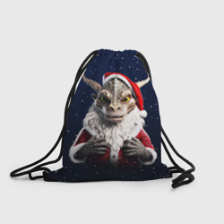 Рюкзак-мешок 3D Дракон в костюме Санты