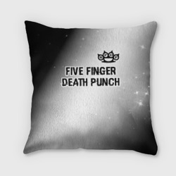 Подушка 3D Five Finger Death Punch glitch на светлом фоне посередине