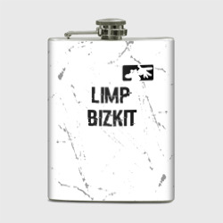 Фляга Limp Bizkit glitch на светлом фоне посередине