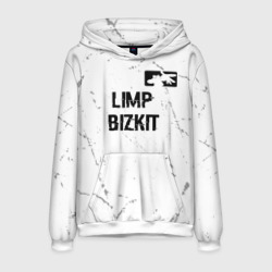 Мужская толстовка 3D Limp Bizkit glitch на светлом фоне посередине