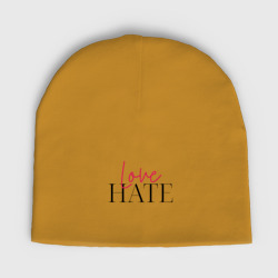 Женская шапка демисезонная Ненавижу любовь