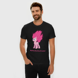 Мужская футболка хлопок Slim Пинки Пай с гривой дыбом - фото 2