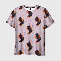 Орел и линии – Мужская футболка 3D с принтом купить со скидкой в -26%