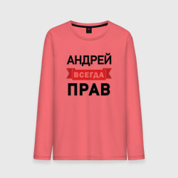 Мужской лонгслив хлопок Прав всегда Андрей