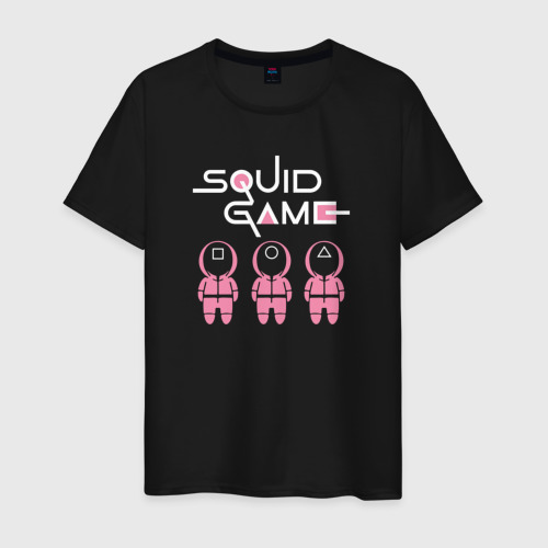 Мужская футболка хлопок с принтом The Squid Game - Guardians, вид спереди #2