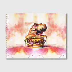 Альбом для рисования Тиранозавр с гамбургером