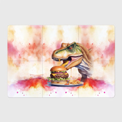 Магнитный плакат 3Х2 Тиранозавр и вкусный бургер
