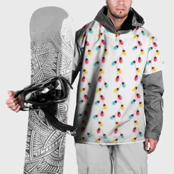 Накидка на куртку 3D Новогодняя разноцветная гирлянда