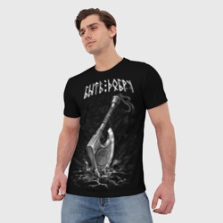 Мужская футболка 3D Славянский топор с символикой Велеса - фото 2