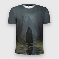 Мужская футболка 3D Slim Путешественник по мрачны местам  