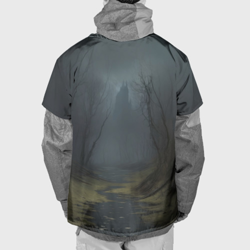 Накидка на куртку 3D Путешественник по мрачны местам  , цвет 3D печать - фото 2