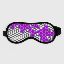 Фиолетовая энерго-броня из шестиугольников – Маска для сна 3D с принтом купить