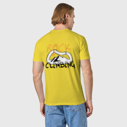 Мужская футболка хлопок Скалолазание и горы с карабином - фото 2