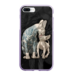 Чехол для iPhone 7Plus/8 Plus матовый Бесшерстные лысые кошки сфинксы