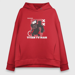 Женское худи Oversize хлопок Titan TV Man