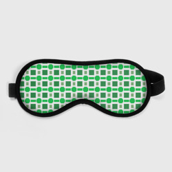 Зелёные кирпичики и белые полосы – Маска для сна 3D с принтом купить
