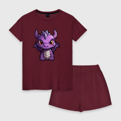 Дракон заботливый малыш – Женская пижама с шортиками хлопок с принтом купить со скидкой в -15%