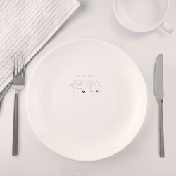 Набор: тарелка + кружка Горящий дом на колесах - фото 2