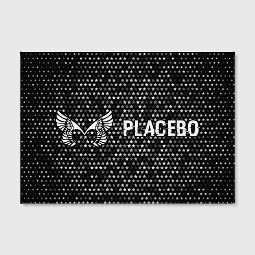 Холст прямоугольный Placebo glitch на темном фоне по-горизонтали, цвет 3D печать - фото 2