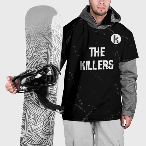 Накидка на куртку 3D The Killers glitch на темном фоне посередине, цвет 3D печать