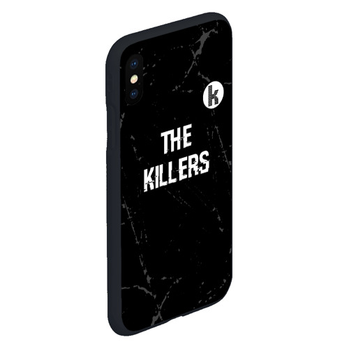 Чехол для iPhone XS Max матовый The Killers glitch на темном фоне посередине - фото 3