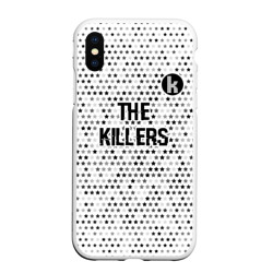 Чехол для iPhone XS Max матовый The Killers glitch на светлом фоне посередине