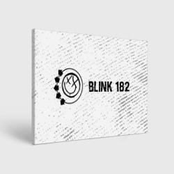 Холст прямоугольный Blink 182 glitch на светлом фоне по-горизонтали