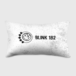 Подушка 3D антистресс Blink 182 glitch на светлом фоне по-горизонтали