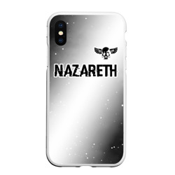 Чехол для iPhone XS Max матовый Nazareth glitch на светлом фоне посередине