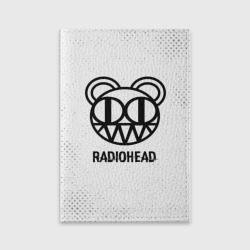 Обложка для паспорта матовая кожа Radiohead glitch на светлом фоне