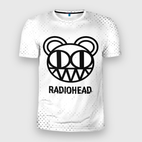 Мужская футболка 3D Slim Radiohead glitch на светлом фоне, цвет 3D печать