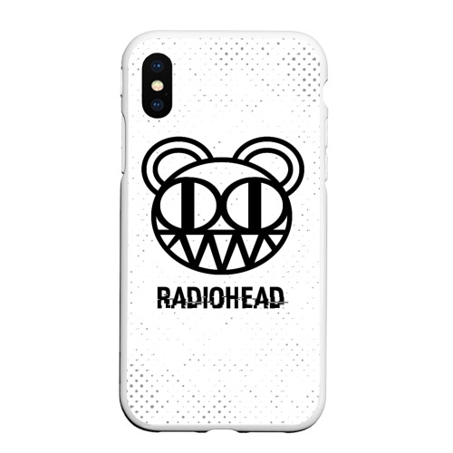 Чехол для iPhone XS Max матовый Radiohead glitch на светлом фоне