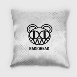 Подушка 3D Radiohead glitch на светлом фоне